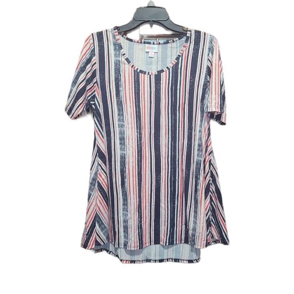 New Lularoe stripe pattern perfect T - Picture 1 of 3